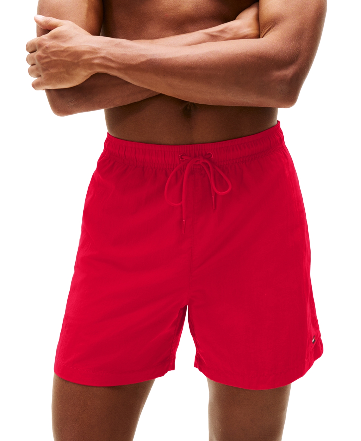Tommy Hilfiger Men's Long Drawstring 7" Swim Trunks