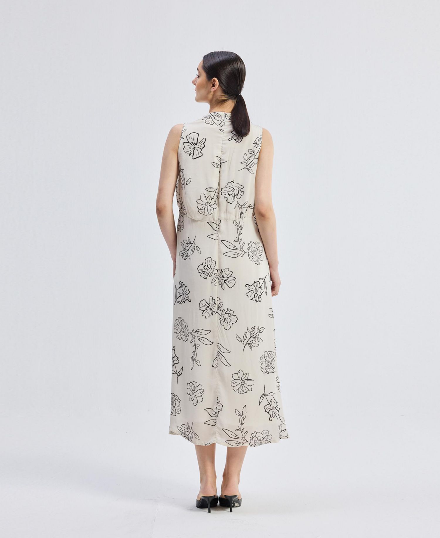 Women's Front Twist Maxi dress in Florals