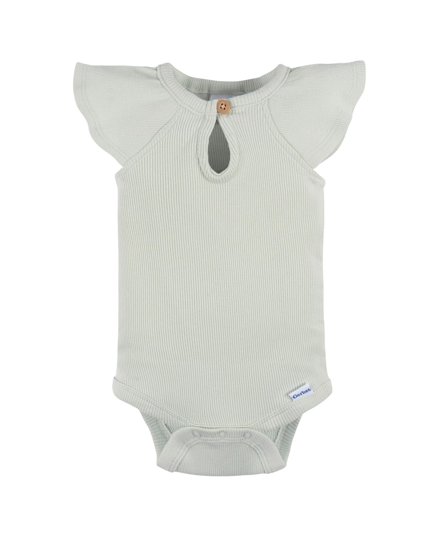 Childrenswear Baby Girls Gerber Flutter Sleeve Bodysuit and Shorts Set