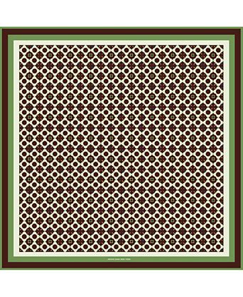 Double Sided Wool Silk Scarf Of Polka Dot Bloom