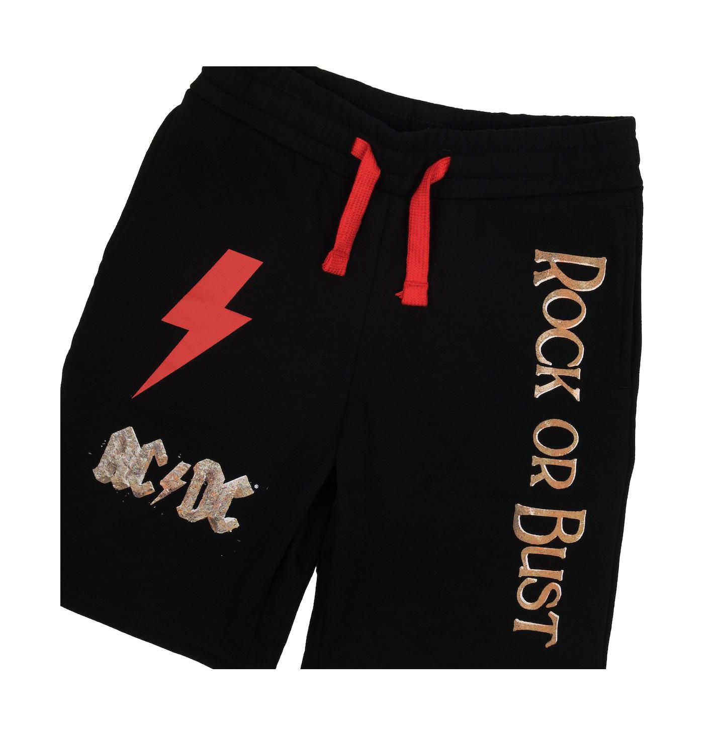 Комплекты AC/DC Rock Or Bust Short Sleeve T-shirt and Lounge Shorts Combo Set-XL для мальчиков, цвет: Чёрный — фото 4