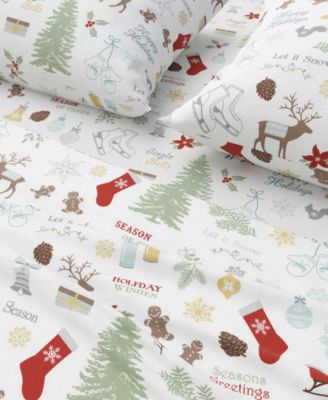 Ultra-Soft Turkish Cotton Flannel Holiday Print Sheet Set