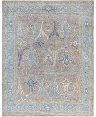 ADORN HAND WOVEN RUGS - Colorful Oushak M1945 7'11''x9'11'' Area Rug