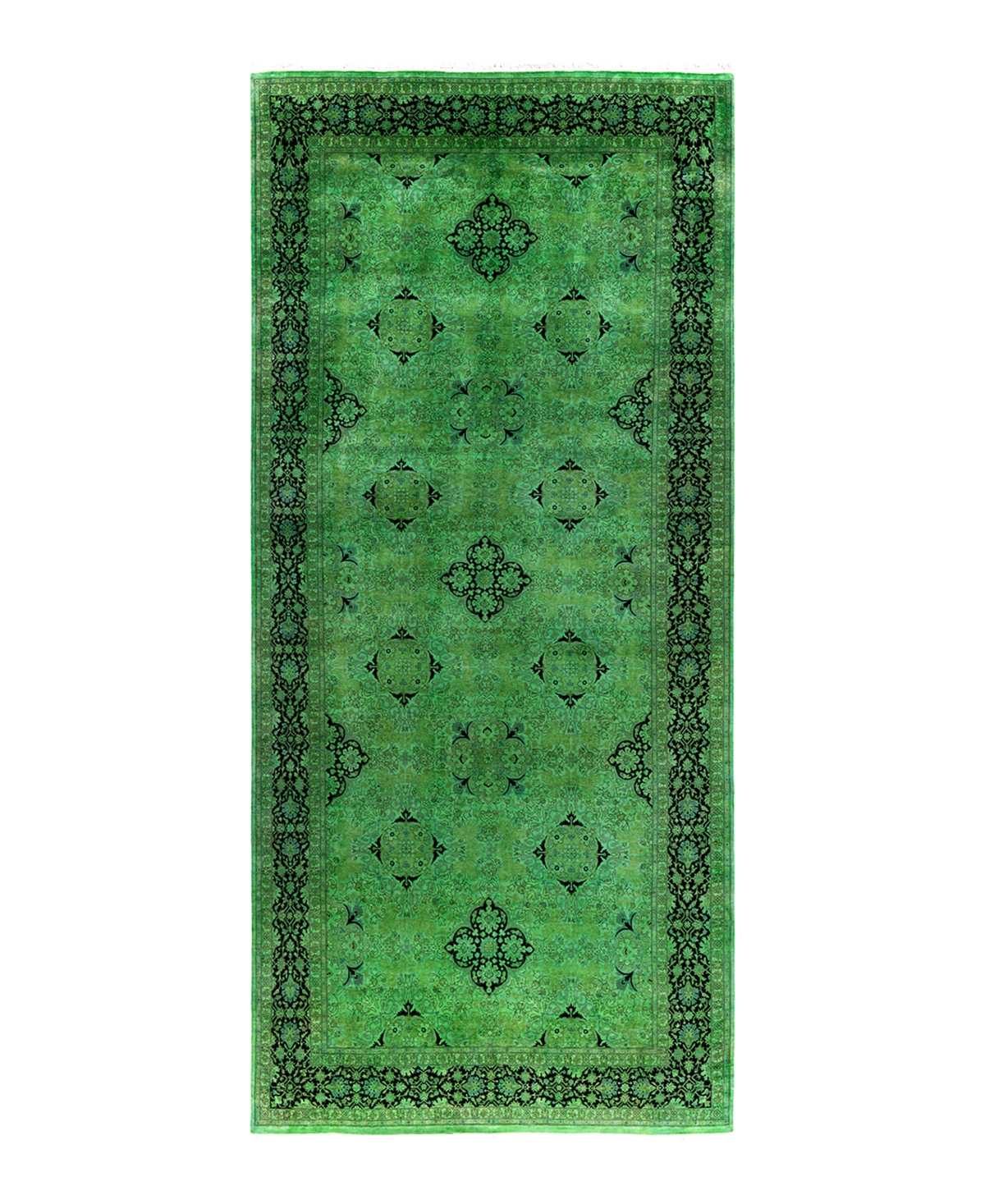 Adorn Hand Woven Rugs Fine Vibrance M1230 Rug Collection In Green