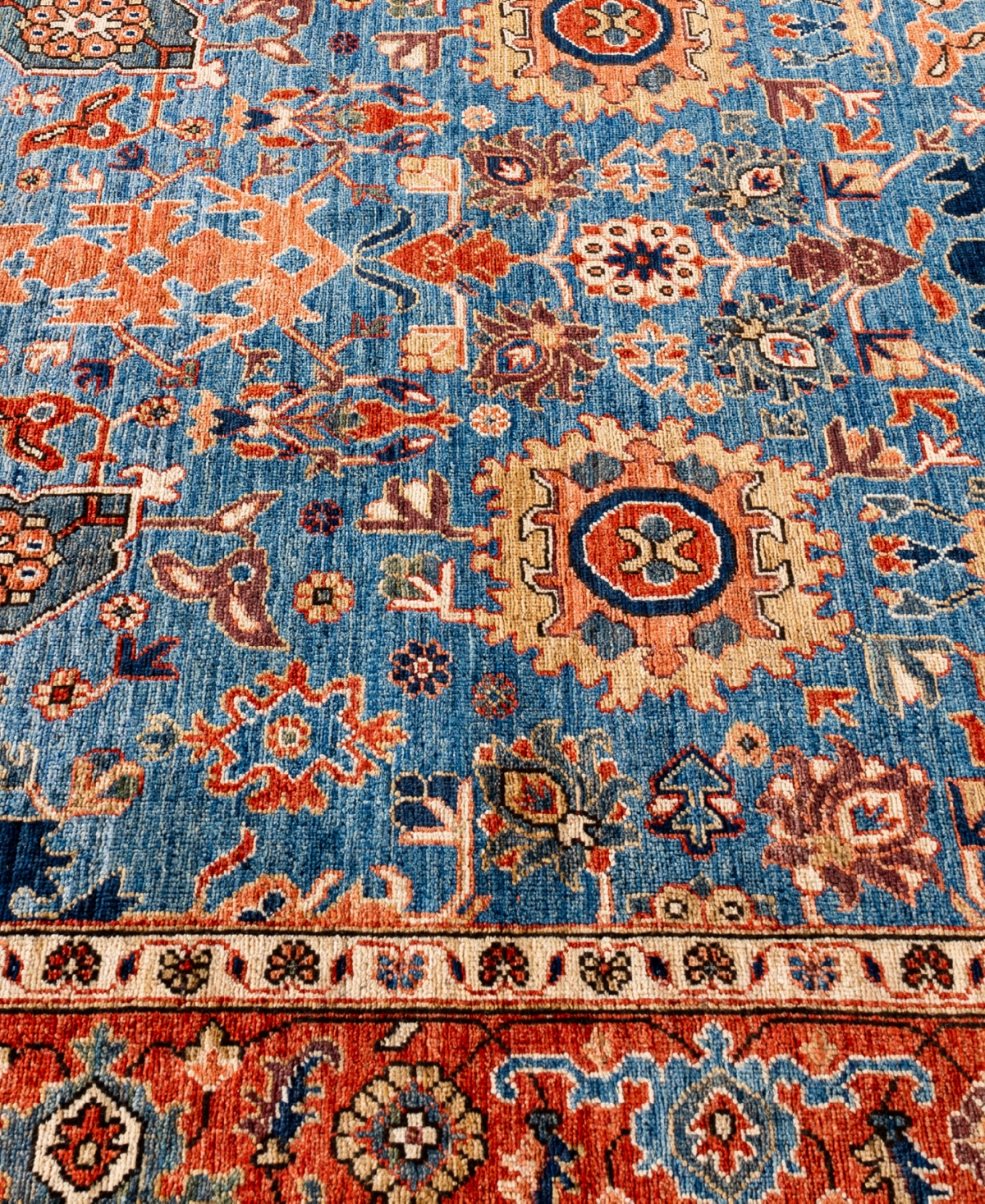 Adorn Hand Woven Rugs Serapi M1945 6'3''x8'11'' Area Rug In Light Blue