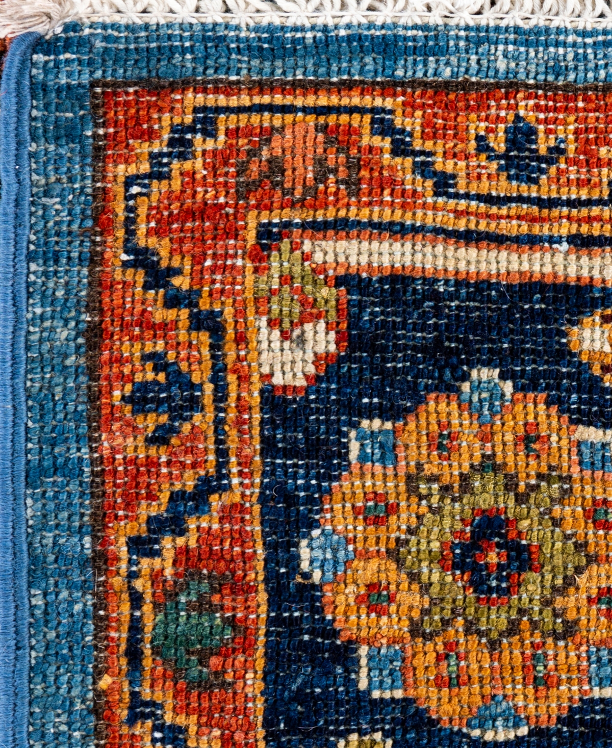 Adorn Hand Woven Rugs Serapi M1945 6'2''x9' Area Rug In Light Blue