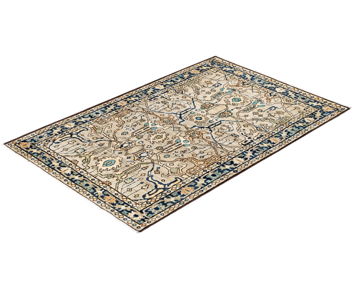 Adorn Hand Woven Rugs Serapi M1945 3'3''x4'11'' Area Rug In Ivory