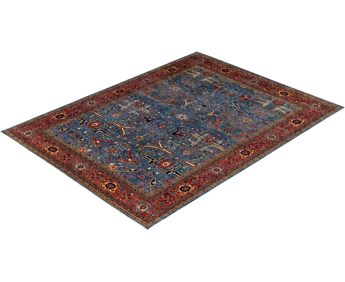 Adorn Hand Woven Rugs Serapi M1945 9'x11'11'' Area Rug In Light Blue