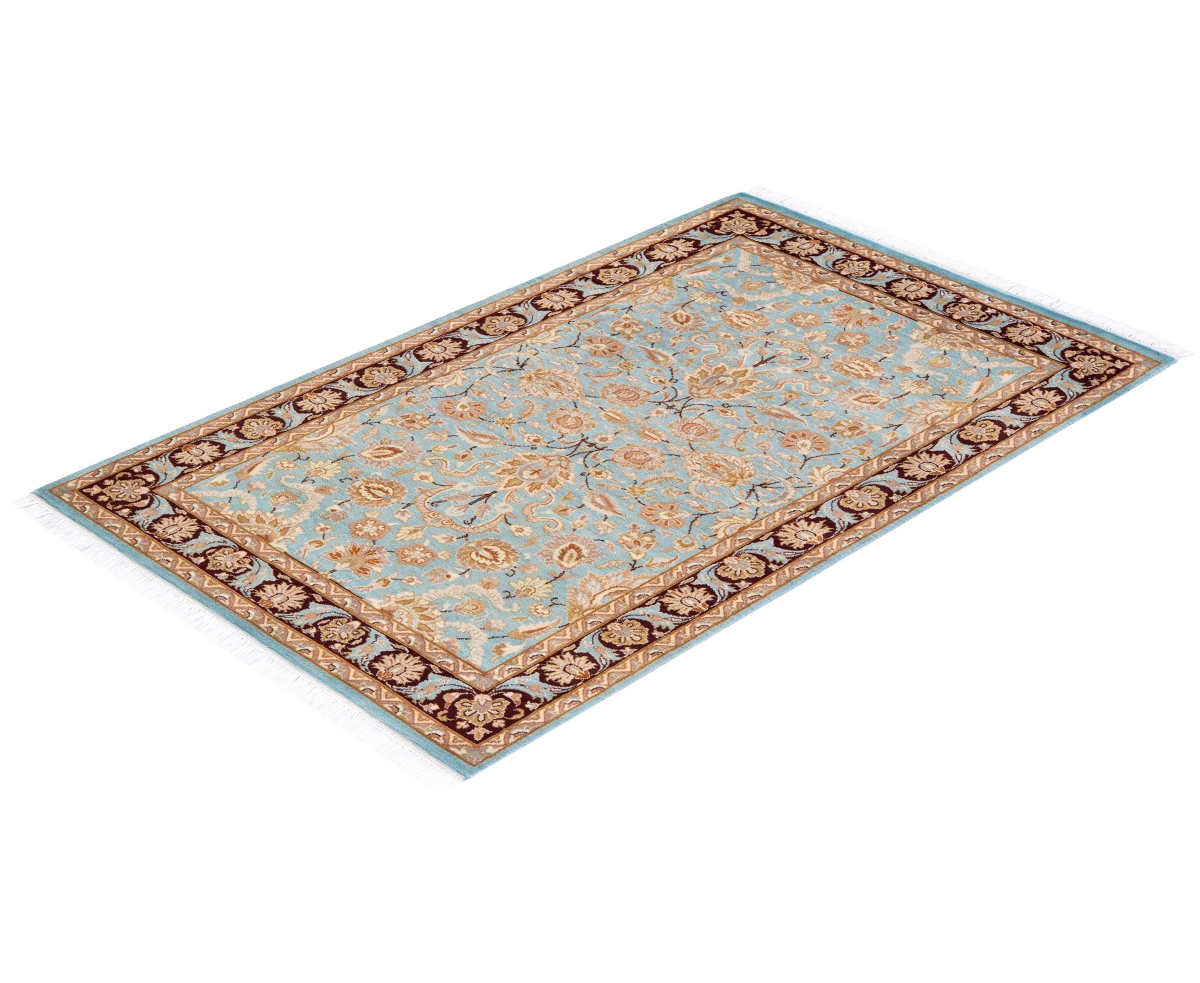 Adorn Hand Woven Rugs Mogul M1497 3'2''x4'10'' Area Rug In Light Blue