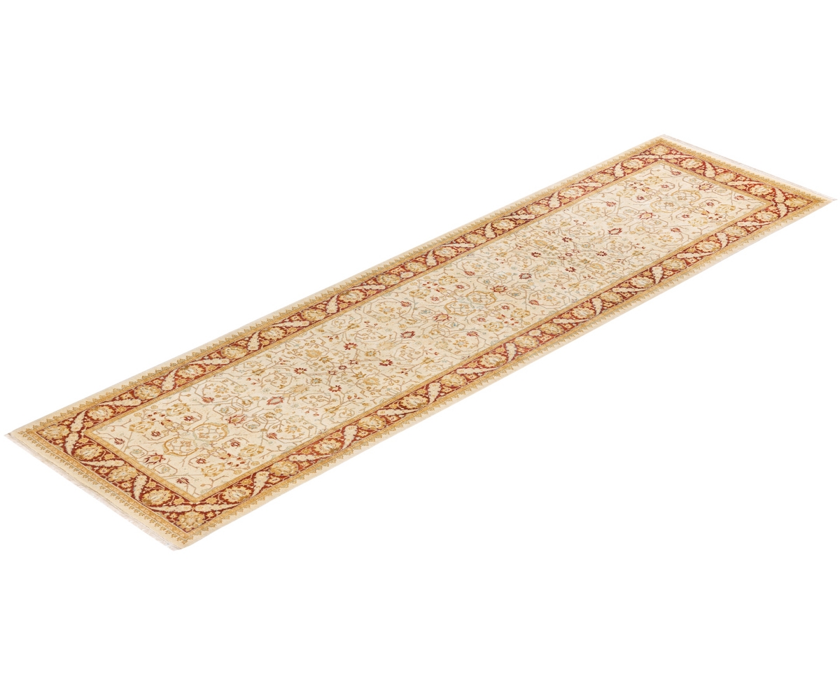 Adorn Hand Woven Rugs Mogul M1622 3'1''x10'7'' Runner Area Rug In Ivory