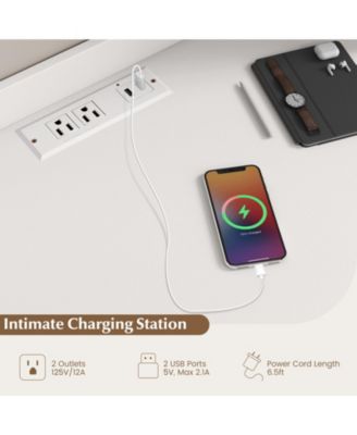 Home Office Computer Desk with Bookcase Keyboard Tray and CPU Stand