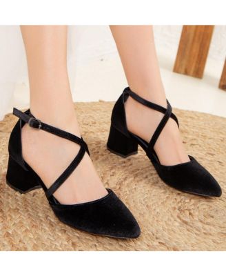 Dolly Low Block Heel Pumps