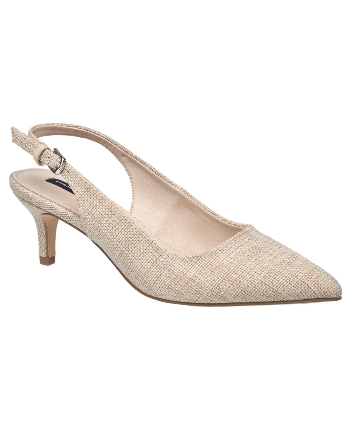 Ladies Quinn Slingback Kitten Heel - Beige