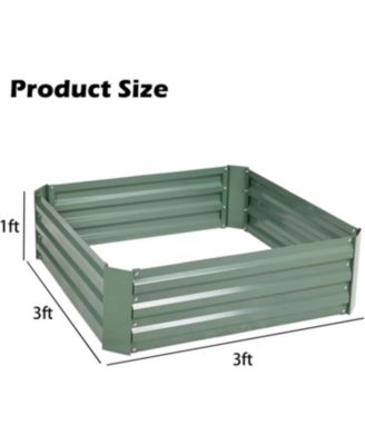  2 Pcs Outdoor Raised Garden Bed Galvanized Steel Planter Box