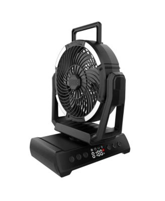 20,000mAh Rechargeable Camping Fan with LED Lantern & Power Bank, Ultra-Quiet 9-Speed Tent Fan with Remote, 135-Hour Battery Life, Adjustable Airflow & Auto Oscillation for Camping, Home, and Emergency Use