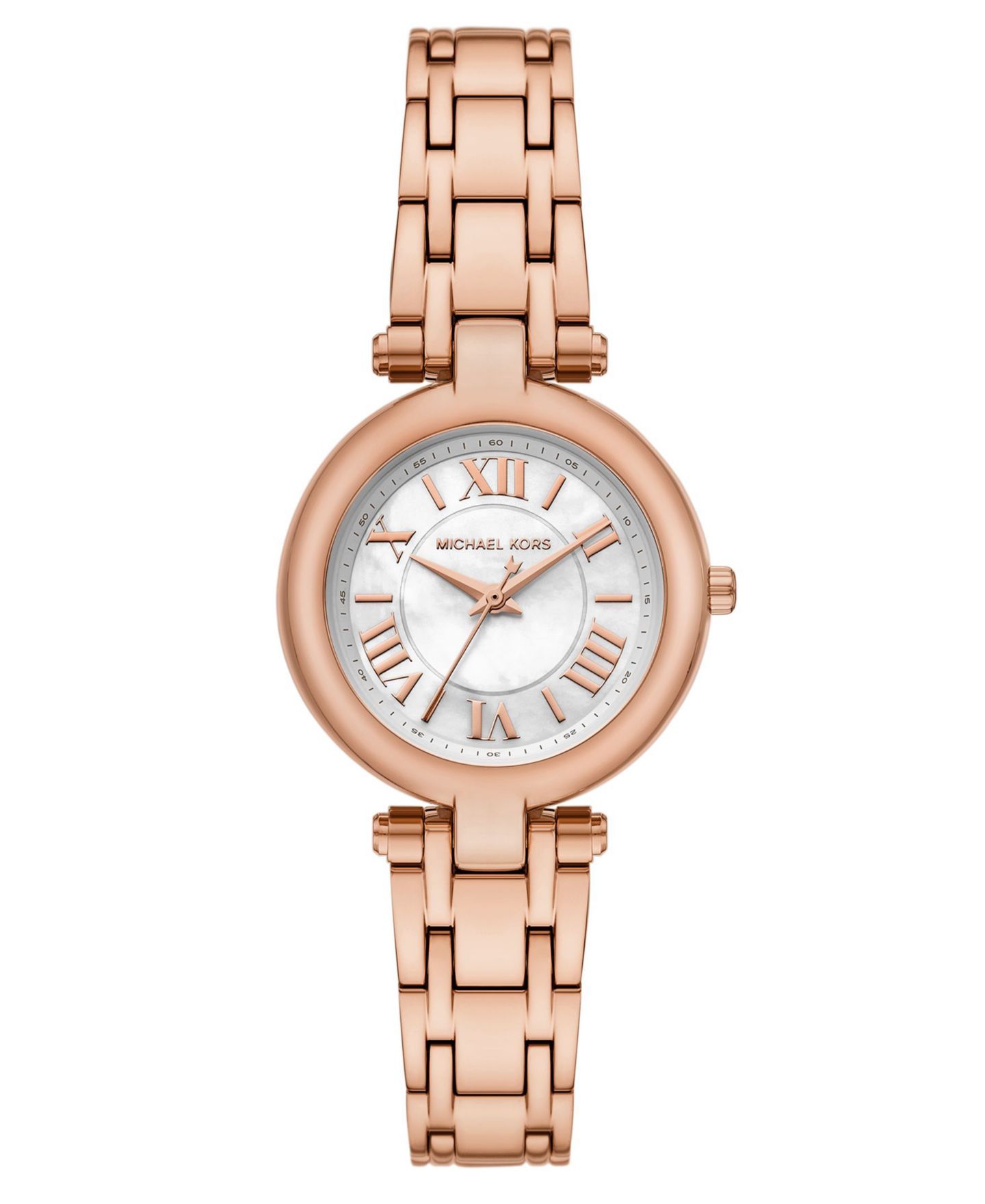 Женские часы Michael Kors Laney Three-Hand Rose Gold-Tone Stainless Steel Watch, 30mm — фото 1