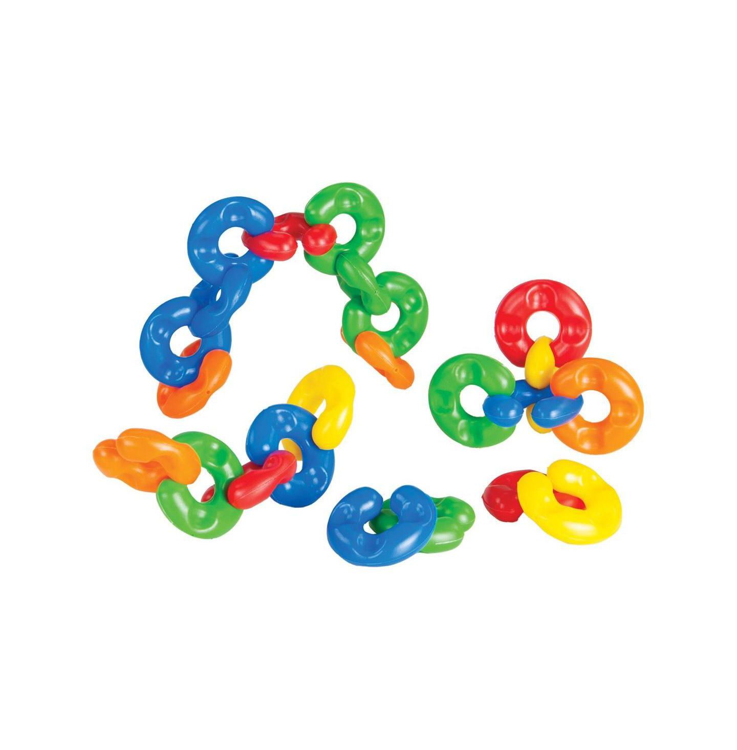 Детские конструкторы Joyn Toys Chunky Soft C Rings Building Set, 60 Pieces, Ages 12-24 Months, цвет: Assorted Pre-Pack — фото 1