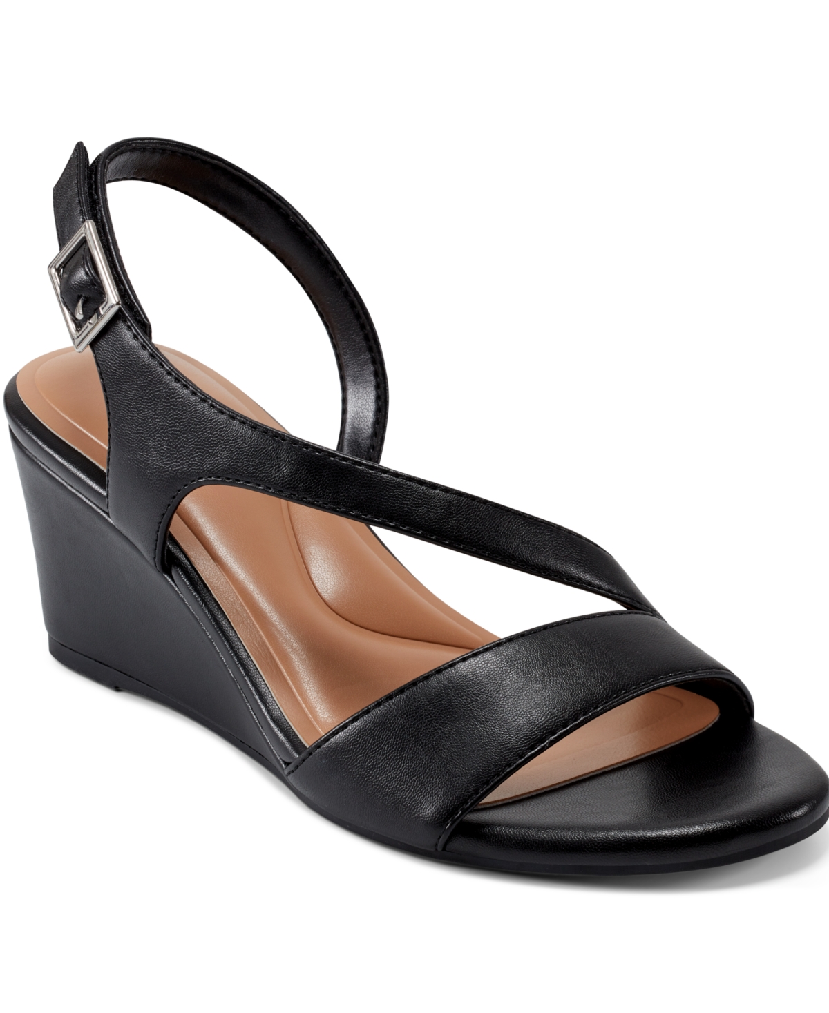 EASY SPIRIT WOMEN'S ZOE ASYMMETRICAL STRAP WEDGE SANDALS 