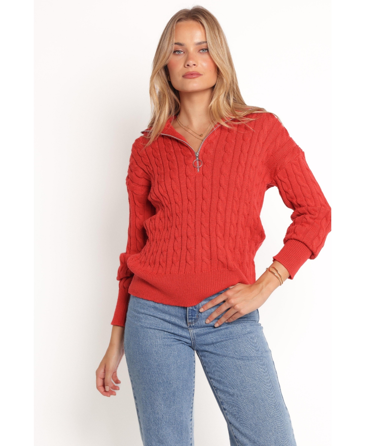 Women's Frida Quarter Zip Knit Sweater