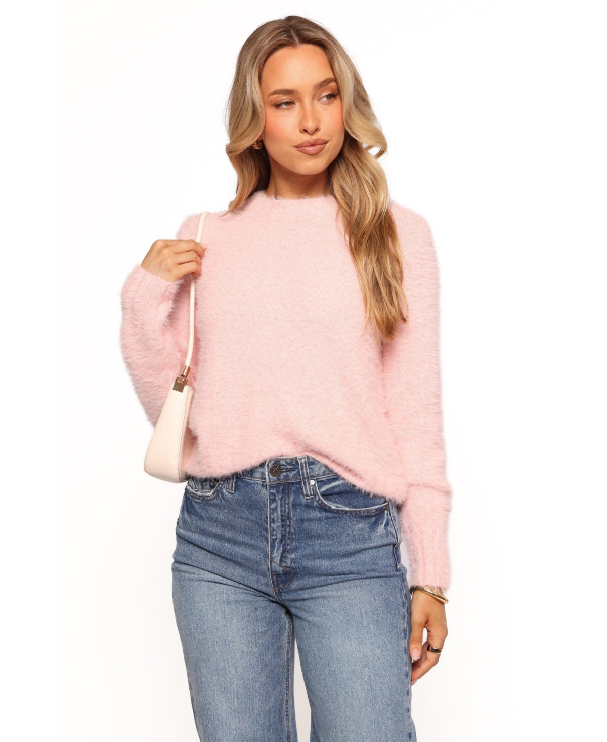 Women's Aspra Fuzzy Crewneck Knit Sweater