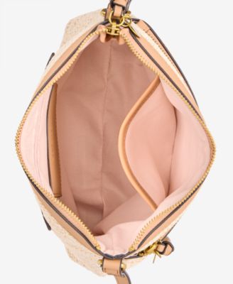Straw North South Crossbody Bag, Exclusively at Macy's