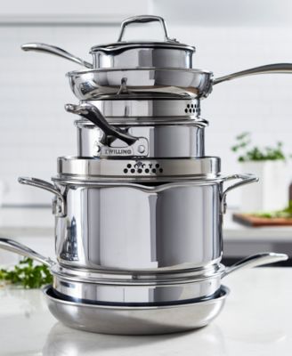 Clad CFX 10-Piece Stainless Steel Ceramic Nonstick Cookware Set