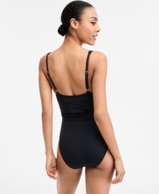 Women's Plunging V-Neck One-Piece Swimsuit