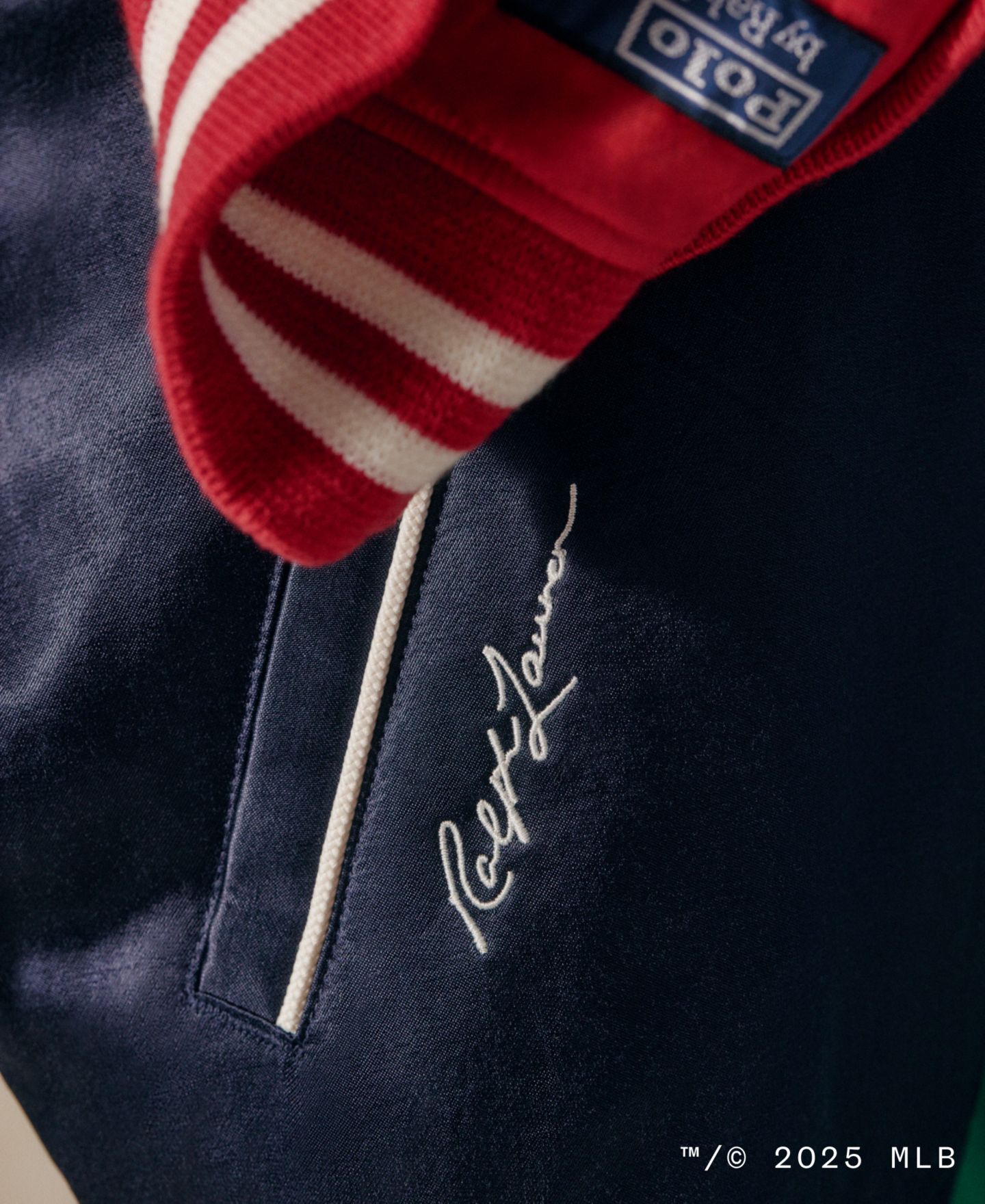 Куртка Polo Ralph Lauren Yankees Satin, цвет: Тёмно-синий — фото 5