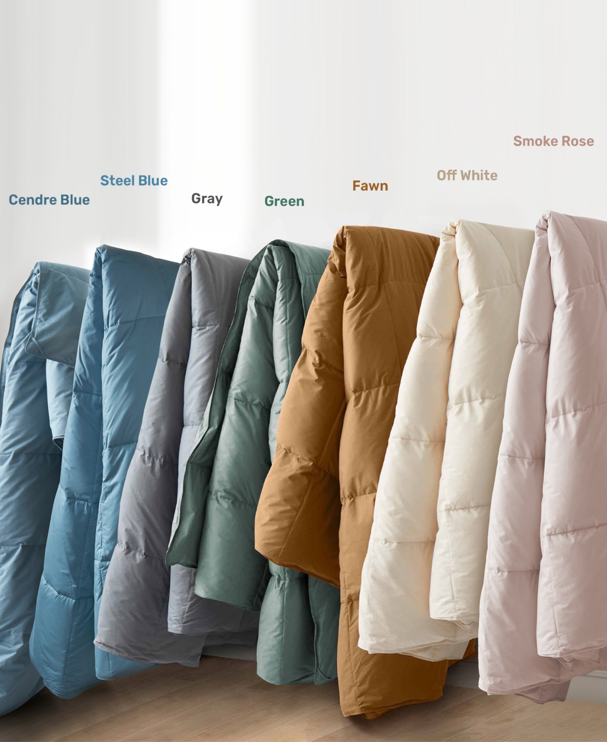 Unikome All Season Goose Down Comforter, California King In Gray