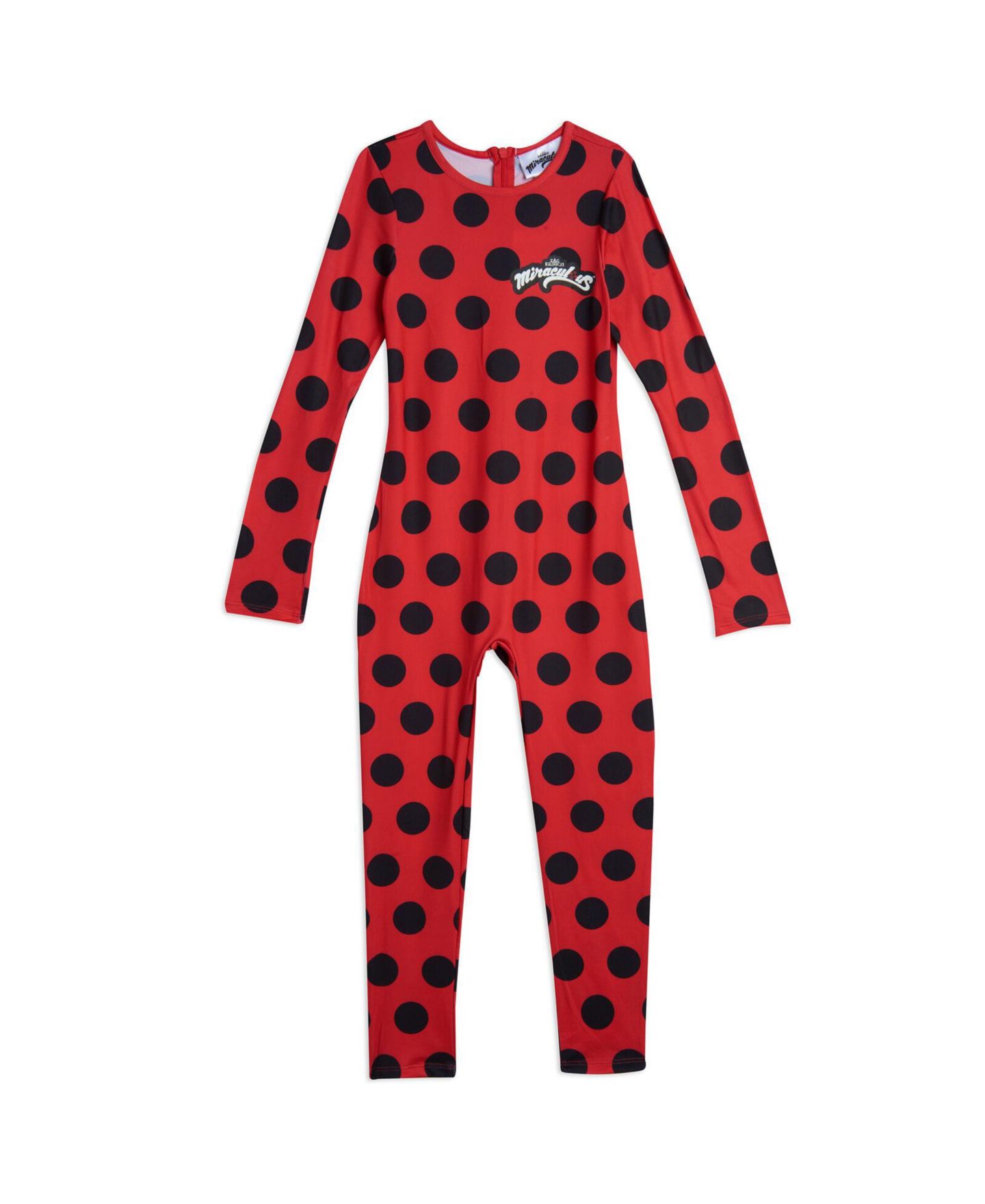 Miraculous Ladybug Cosplay Jumpsuit Gloves and Mask 3 Piece Costume Set, цвет: Красный — фото 3