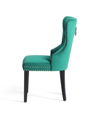 Velvet Upholstered Tufted Dining Chairs (Set of 6)