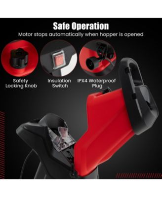 15-AMP Electric Wood Chipper and Shredder Leaf Mulcher with Wheels