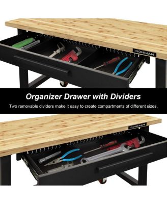 Mobile Workbench with Lockable Casters