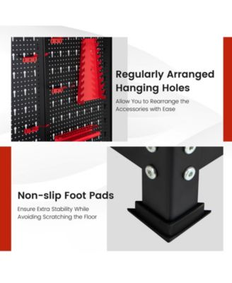 48 Inch Workbench with Pegboard and Drawers