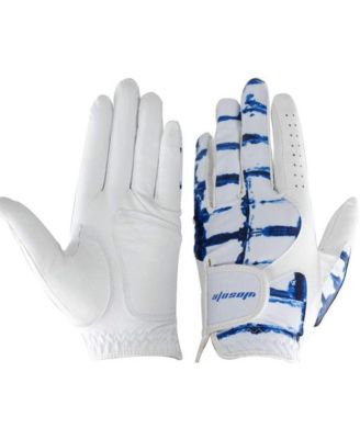 Golf Glove for Men's Left Hand White Soft Leather Breathable Professional Golf Hand Wear