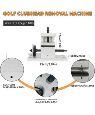 Golf Clubhead Removal Machine，Golf Club Shaft Puller，Golf Clubhead Separator-Golf Club Repair Tools for All Golf Club Shafts,Club Heads, Drivers, Putters and Irons-Simple to Operate-Golfer