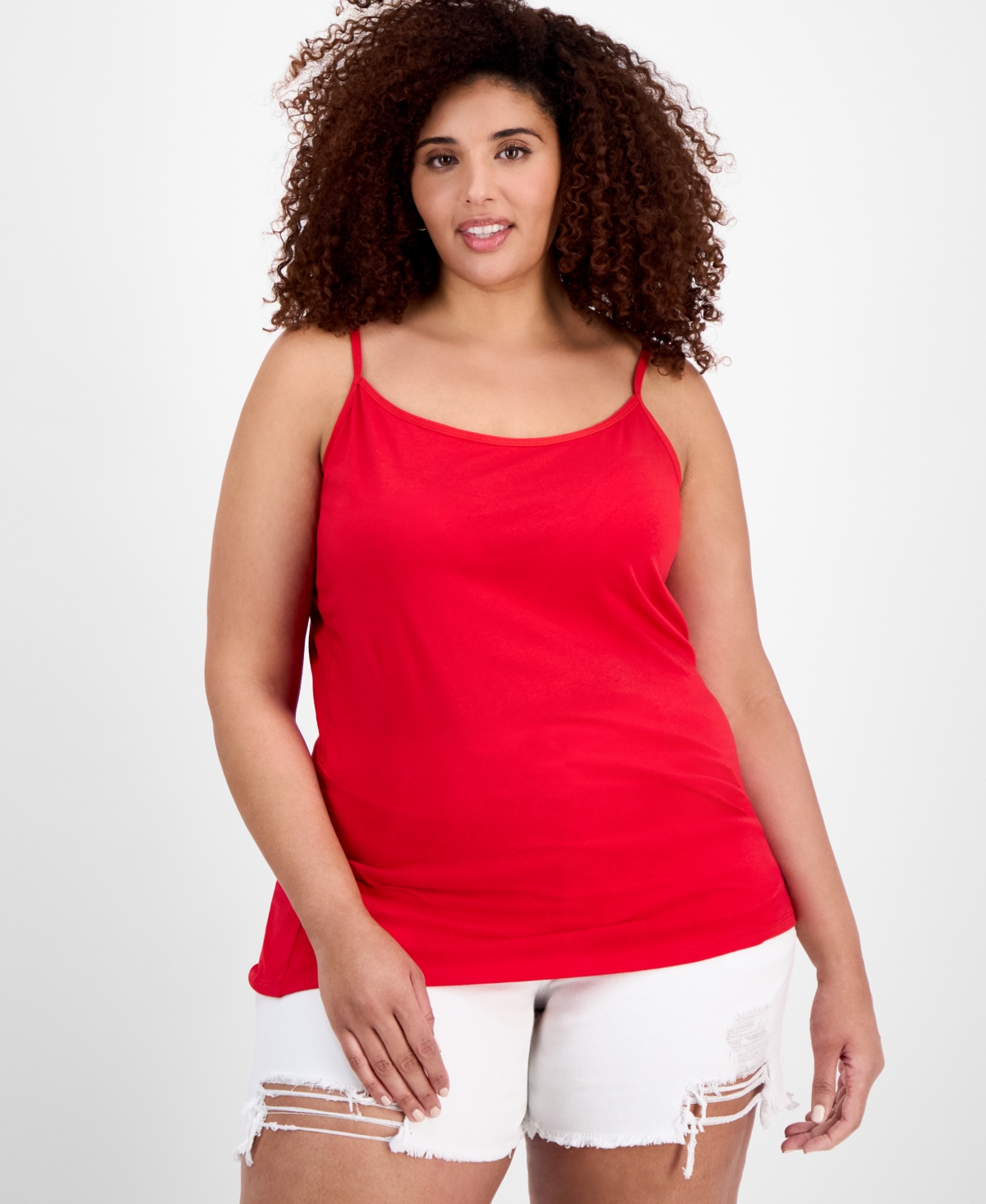 Trendy Plus Size Tank Top - Persimmon Orange