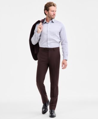Men's Slim-Fit Solid Dress Pants