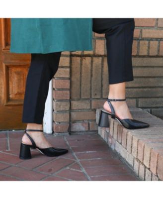 Women's Black Marilyn Customizable V Mules