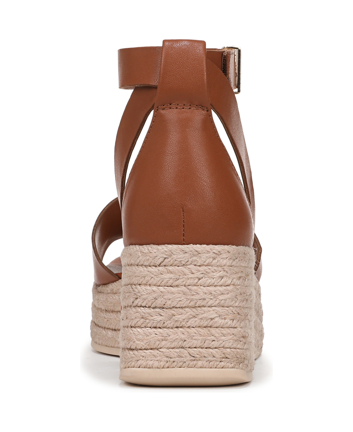 Franco Sarto Tyla Platform Wedge Sandal In Cognac Brown Faux Leather