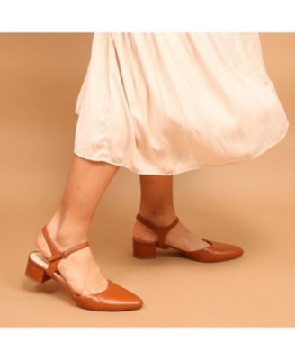 Women's Cognac Jackie Customizable Slides