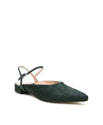 Women's Groovy Green Amal Customizable Point Slides