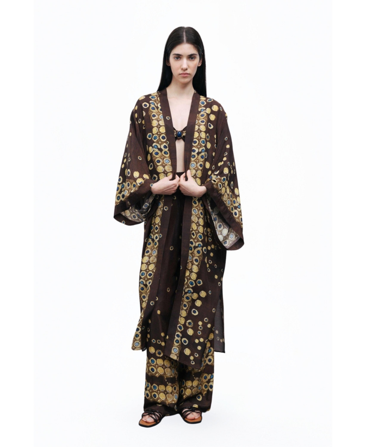 Women's Flowing Lightweight Kimono - Multi-colored