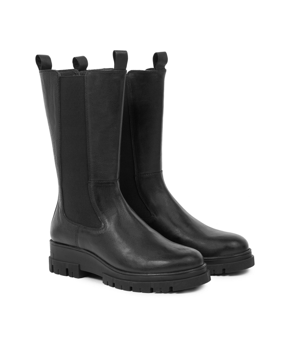 Chunky Tall Chelsea Boot - Black leather