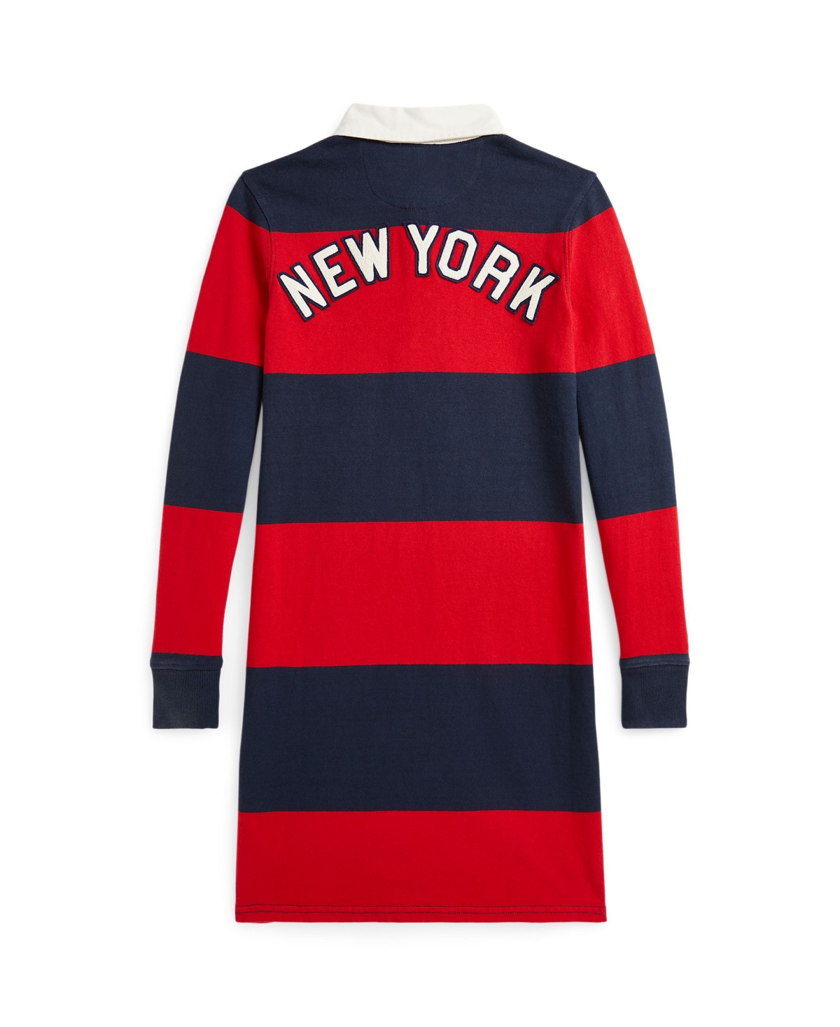 Polo Ralph Lauren Toddler And Little Girls  Yankees Rugby Dress In Aviator Navy,red