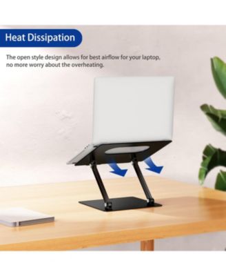 LS10 Aluminum Laptop Stand, Ergonomic Adjustable Notebook Riser Holder Computer Stand Compatible with Air, Pro, Dell, HP, Lenovo More 10-14" Laptops