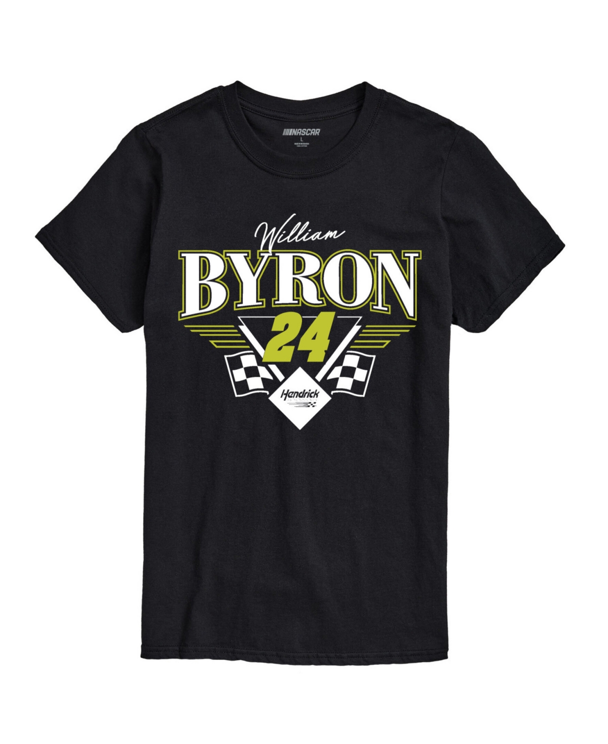 Airwaves Men's Nascar William Byron 24 Short Sleeve T-shirt In Black