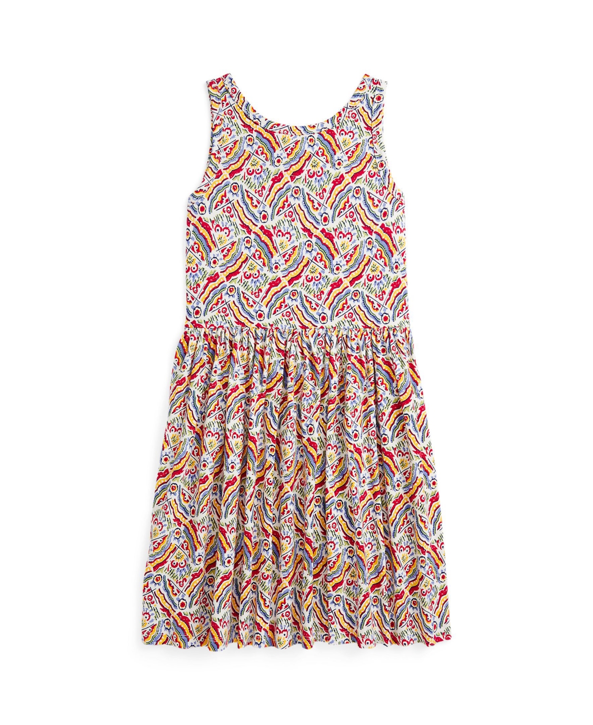 Polo Ralph Lauren Toddler And Little Girls Riviera-print Jersey Dress In Colorful Retro Print