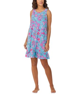 Cuddl Duds - Women's Sleeveless Ruffled-Hem Chemise