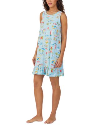 Cuddl Duds - Women's Sleeveless Ruffled-Hem Chemise